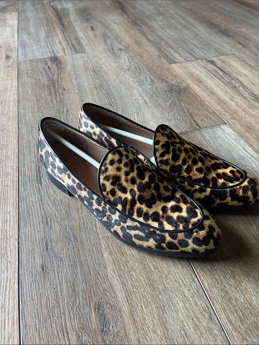 J. Jill Leopard Print Penny Loafers in Brown and Black
